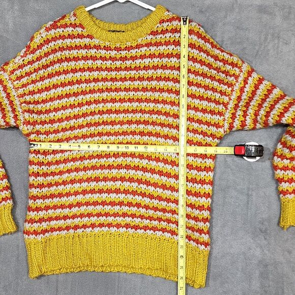 Romeo + Juliet Couture Sweater Striped Long Sleeve Small Chunky Knit Oversized - Picture 6 of 6